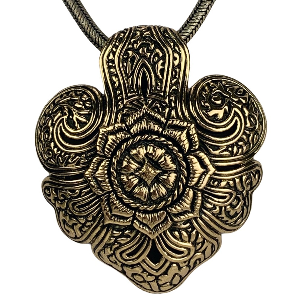 Barse Thailand Ornate Bronze Pendant